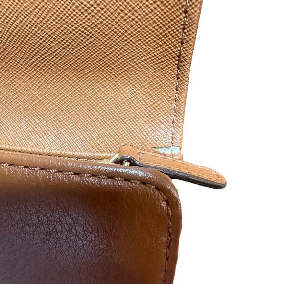 Michael Kors Fulton Flap Continental Leather Wallet Luggage - Picture 6 of 11